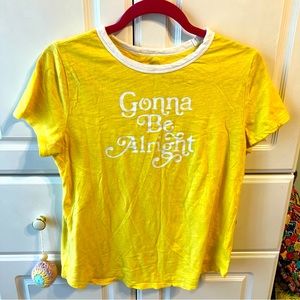 Yellow Old Navy Graphic T-Shirt ☀️ “Gonna Be Alright”
